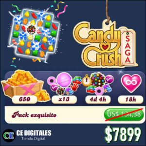 Pack Exquisito - 650 Oro - Candy Crush